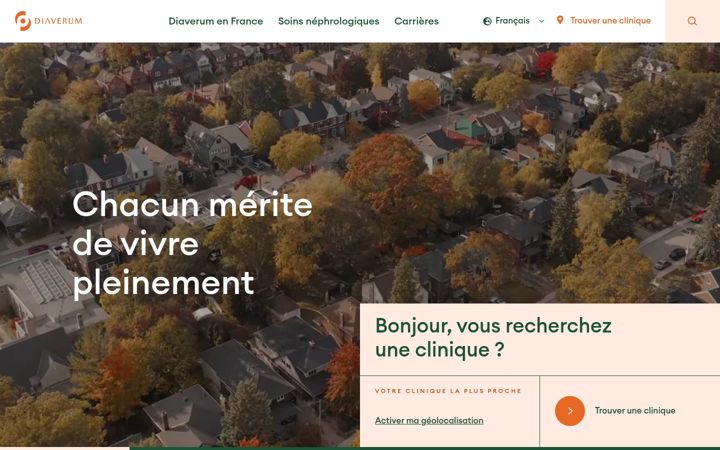 Screenshot of diaverum.fr