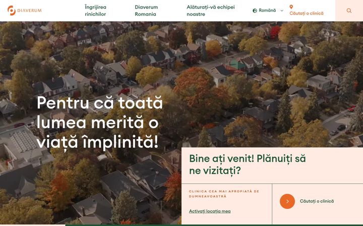 Screenshot of diaverum.ro