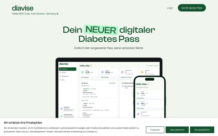Screenshot of diavise.com