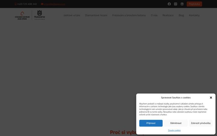 Skærmbillede af diavrtaniarezani.cz