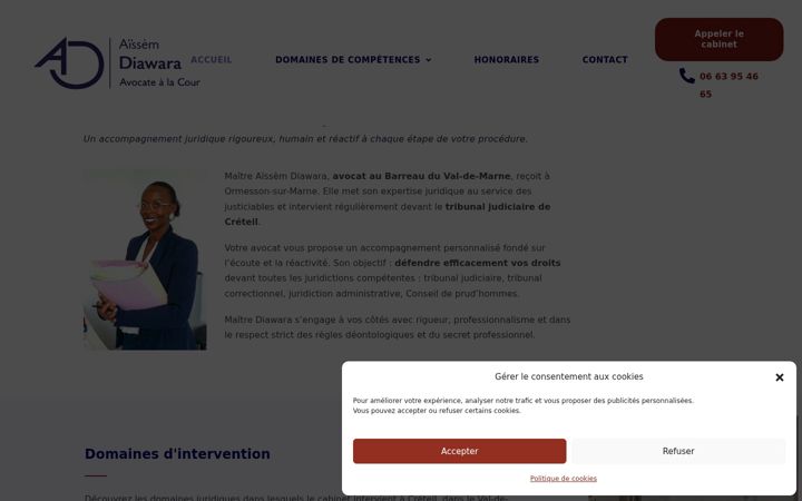 Screenshot of diawara-avocat.fr