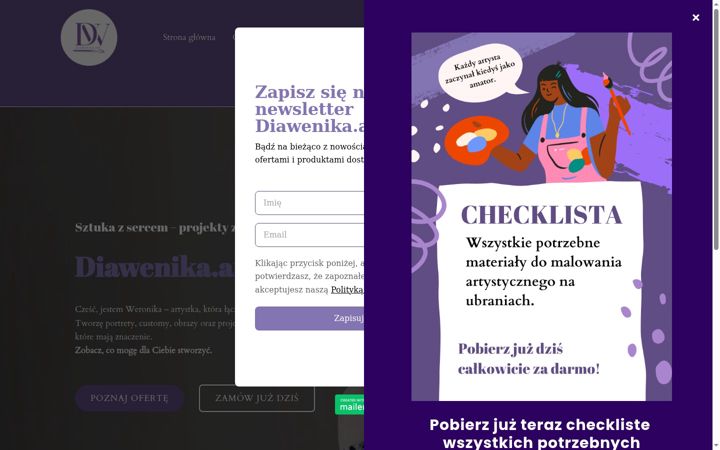 Snímek obrazovky diawenikaart.pl