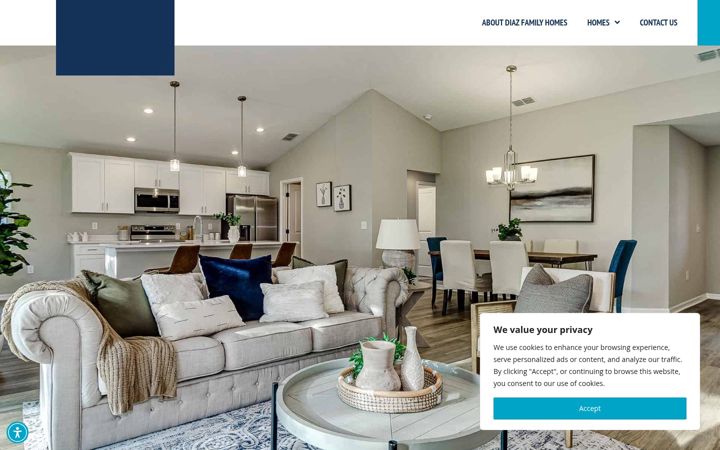 Screenshot of diazfamilyhomes.com