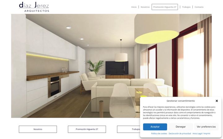 Screenshot of diazjerezarquitectos.com