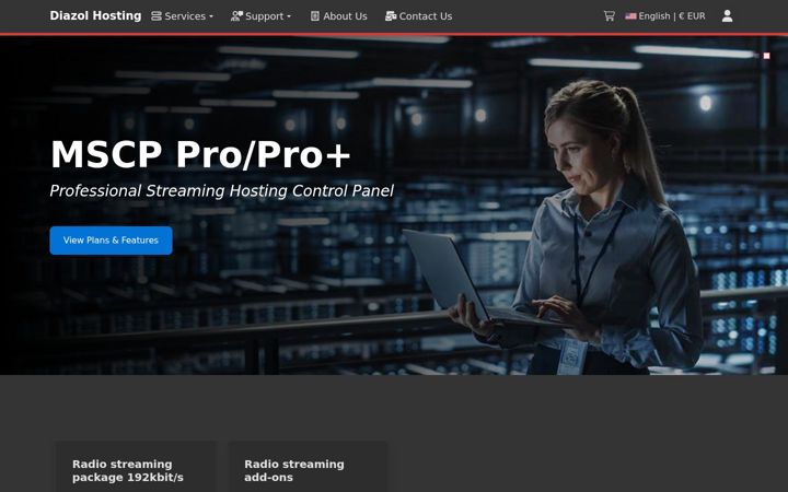 Screenshot of diazolhosting.com