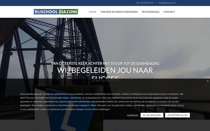 Screenshot of diazoni.nl