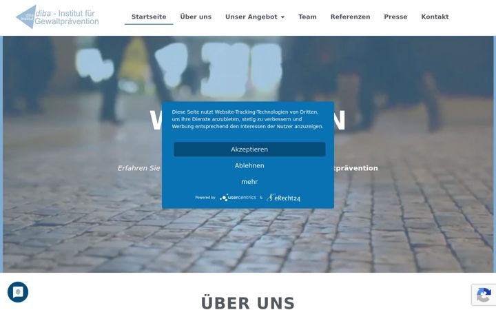 Screenshot von diba-institut.de