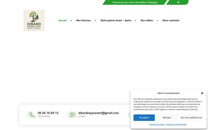 Екранна снимка на dibard-espacevert.fr