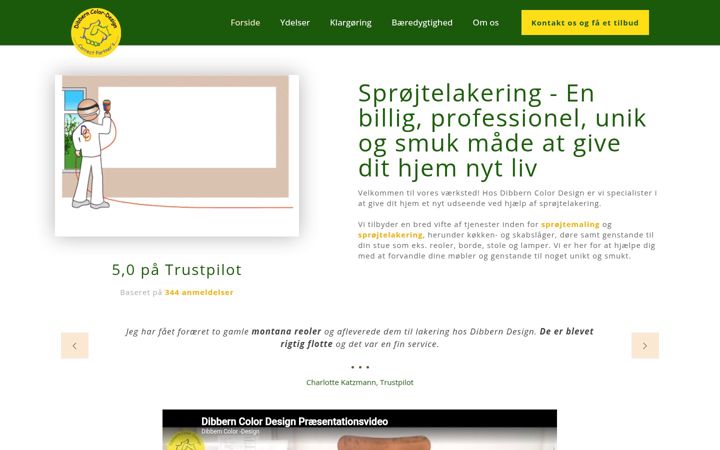 Screenshot of dibberndesign.dk