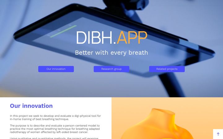 Screenshot di dibh-app.se