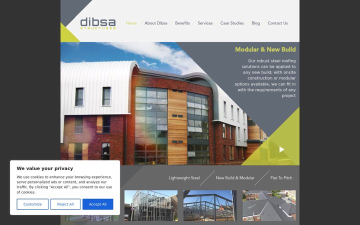 Screenshot of dibsa.co.uk