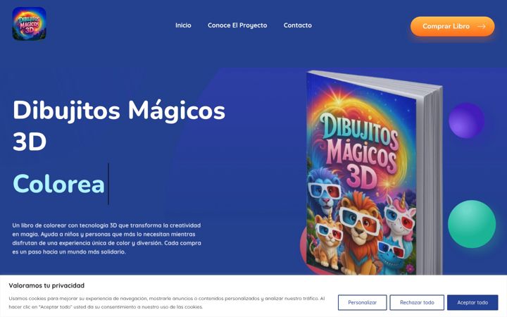 Screenshot van dibujitosmagicos.es
