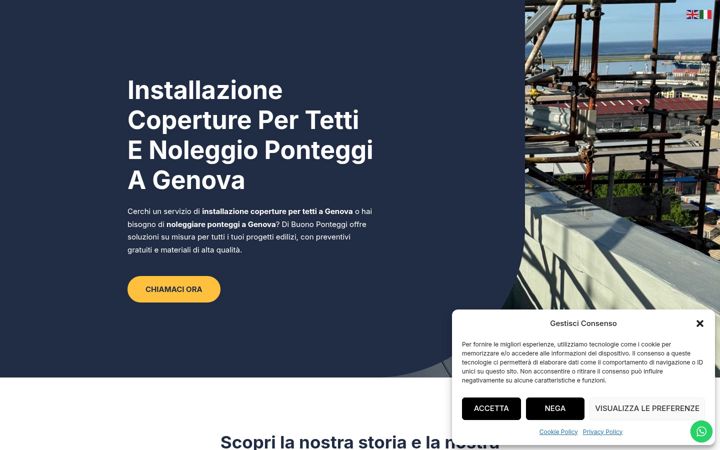 Screenshot of dibuonoponteggi.com