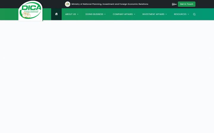 Screenshot of dica.gov.mm