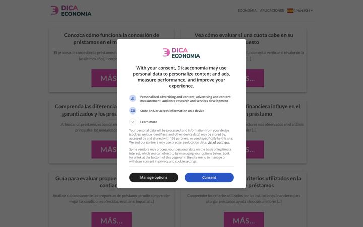Screenshot of dicaeconomia.com