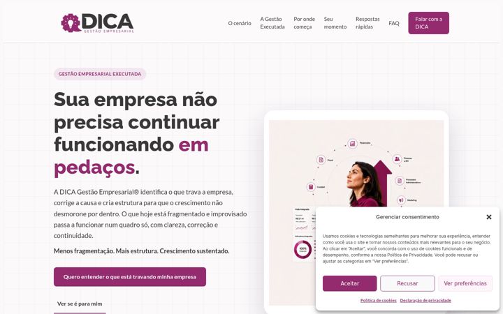 Captura de pantalla de dicagestaoempresarial.com.br