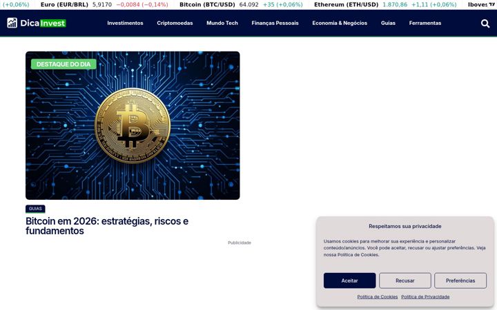 Captura de pantalla de dicainvest.com.br