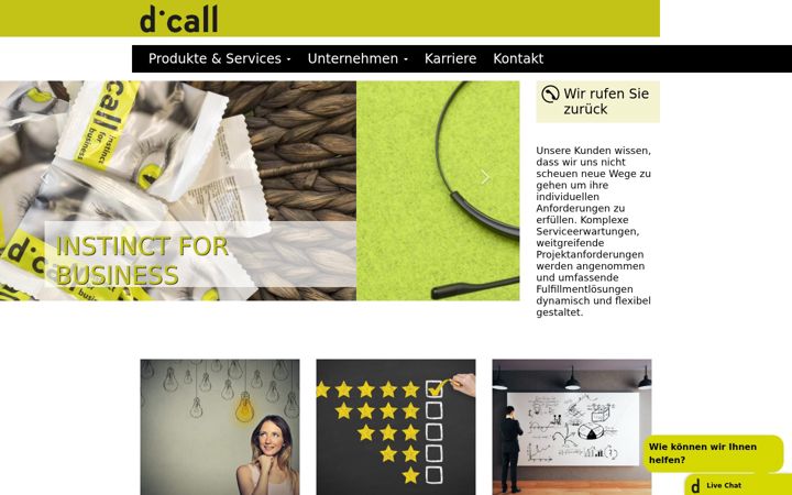 Captură de ecran a dicall.at