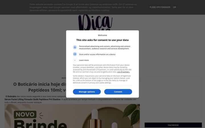 Captura de pantalla de dicananet.com.br