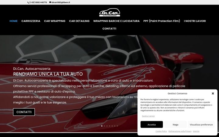 Screenshot von dicanautocarrozzeria.it