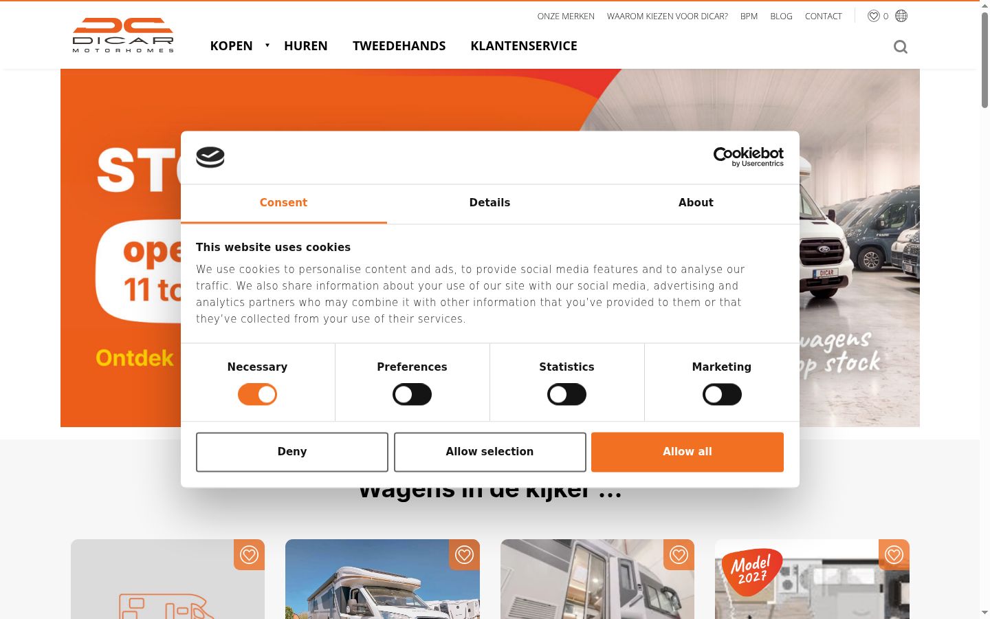 Sutikimo reklamjuostės, rodytos prieš bet kokią sąveiką, ekrano kopija