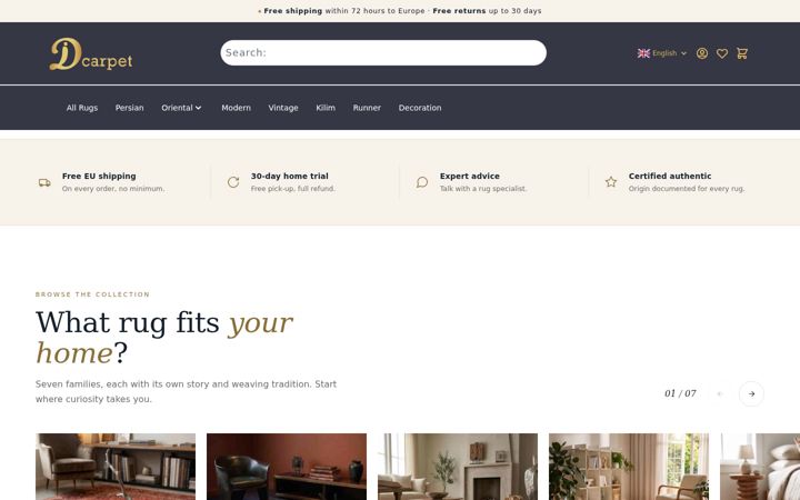 Screenshot of dicarpet.com