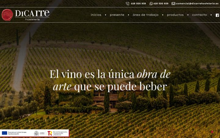 Screenshot of dicarrehosteleria.com