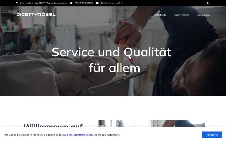 Screenshot of dicart-moebel.de