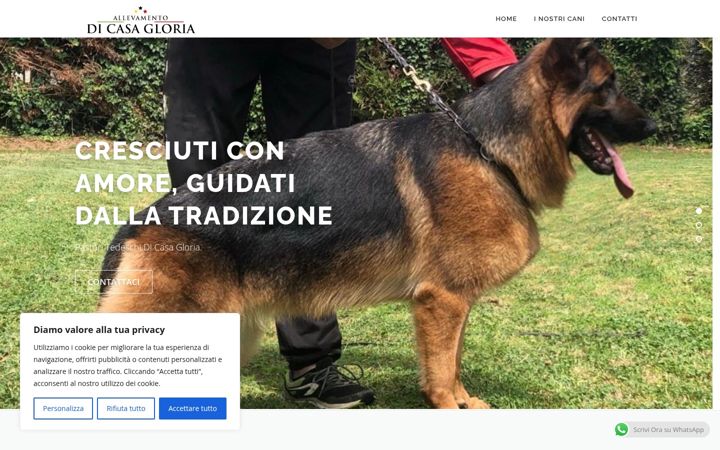 Screenshot of dicasagloria.it