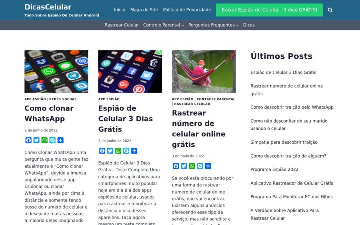 Screenshot of dicascelular.com