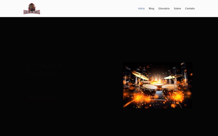 Captura de pantalla de dicasdebatera.com.br