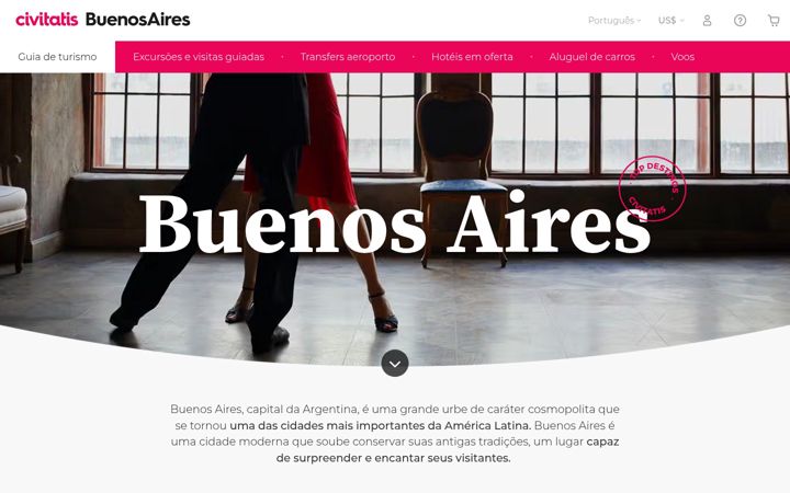 Screenshot of dicasdebuenosaires.com