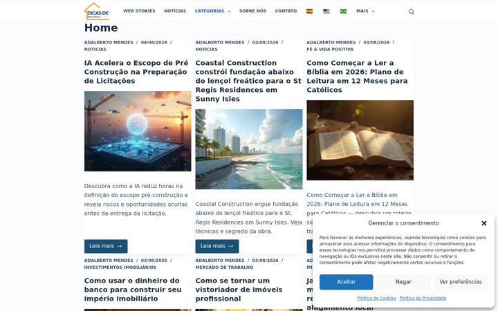 Captura de pantalla de dicasdereforma.com.br
