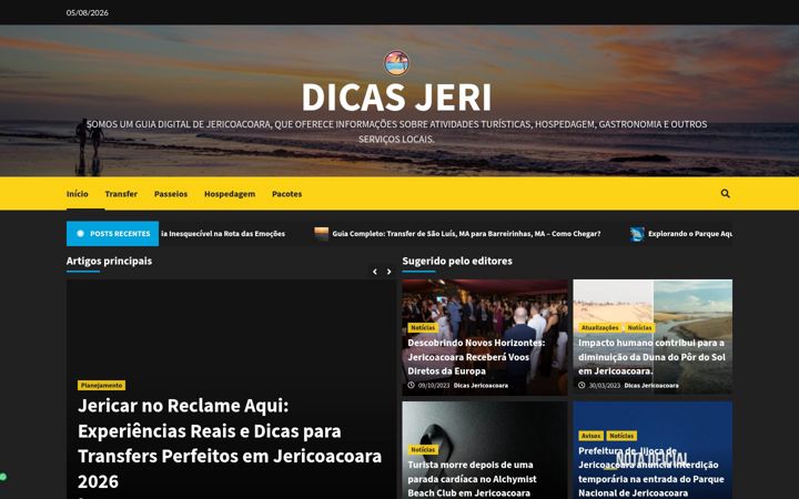 Captura de pantalla de dicasjericoacoara.com.br