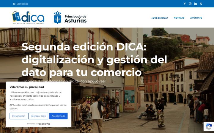 Screenshot van dicasturias.es