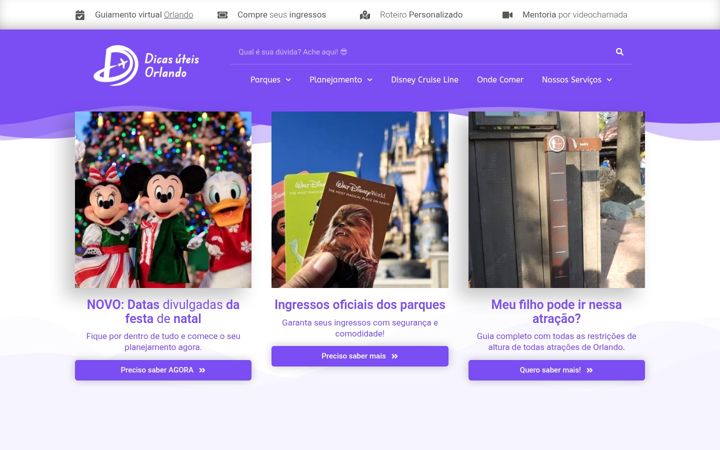 Captura de pantalla de dicasuteisdisney.com.br