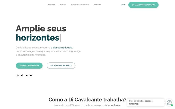 Screenshot stránky dicavalcante.com.br
