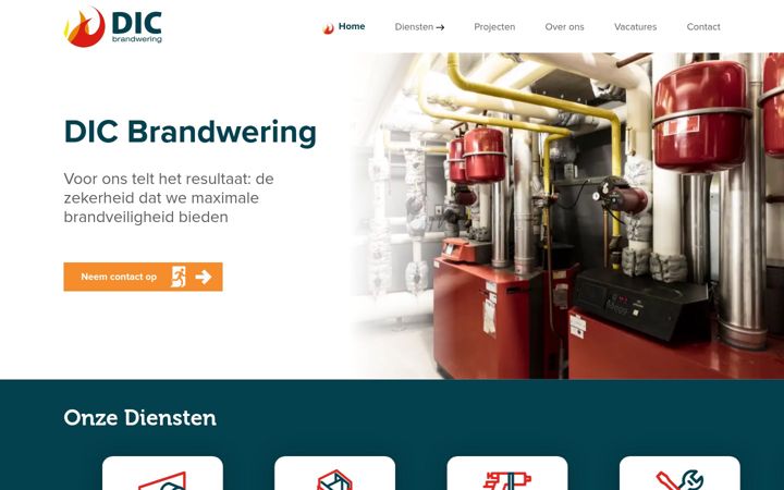 Ekrano kopija dicbrandwering.nl