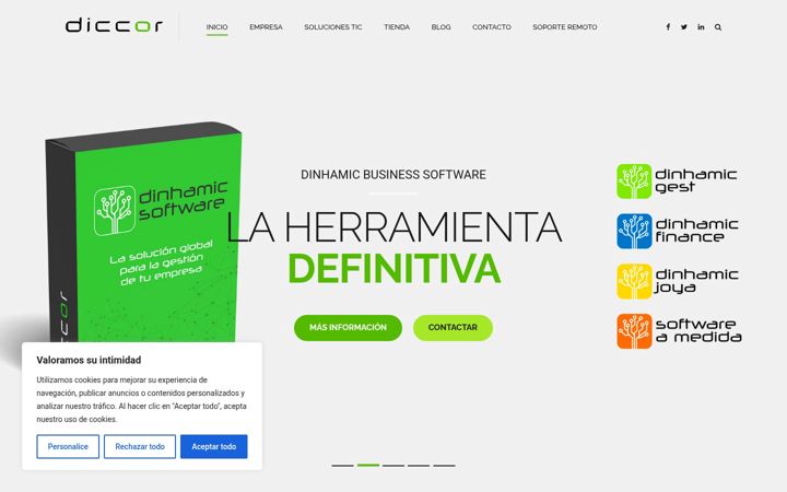 Screenshot van diccor.es