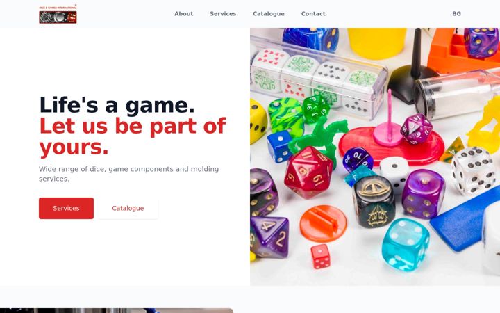 Екранна снимка на diceandgames.net