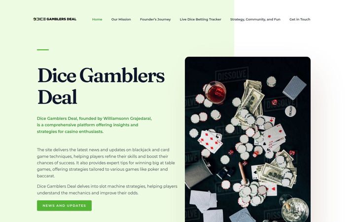 Screenshot of dicegamblersdeal.com