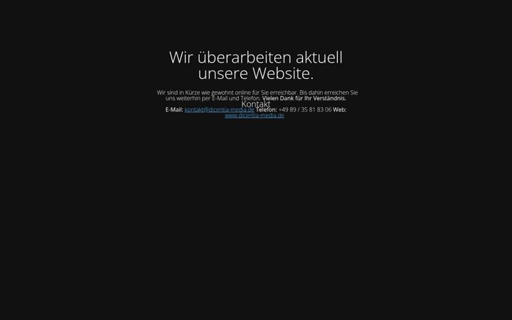 Screenshot von dicentia-media.de