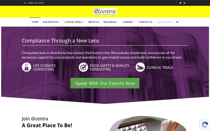 Screenshot of dicentra.com