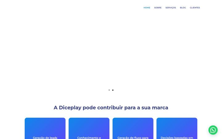 Screenshot stránky diceplay.com.br
