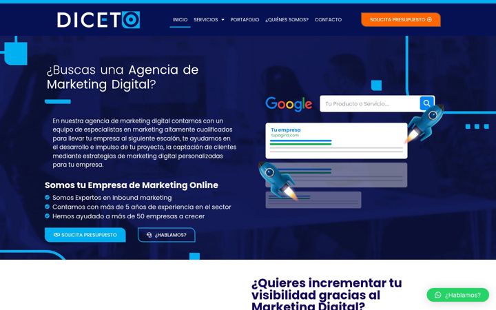 Screenshot of diceto.com