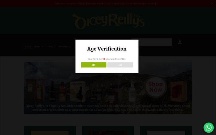 Screenshot of diceys.com