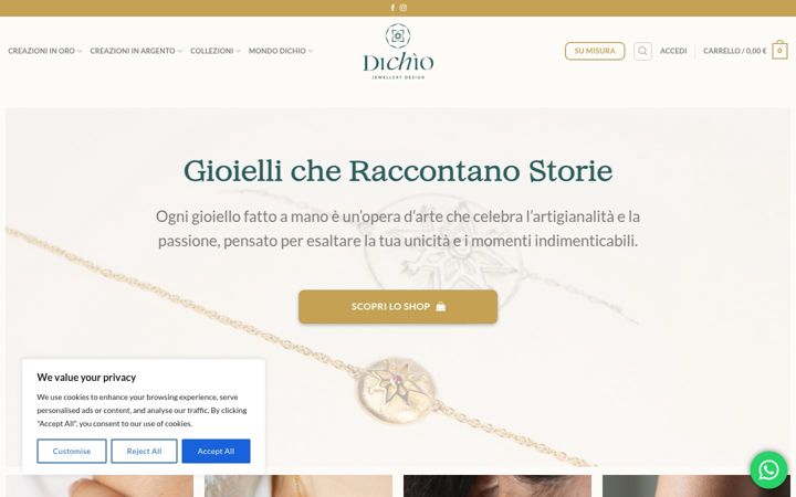 Screenshot von dichiogioielli.it