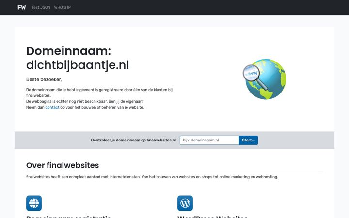 Screenshot of dichtbijbaantje.nl