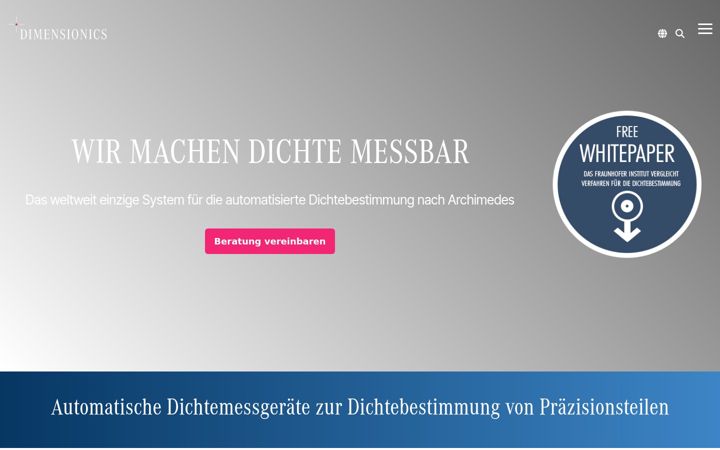 Screenshot of dichtewaage.de