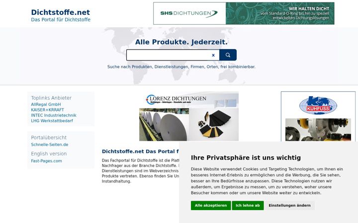 Екранна снимка на dichtstoffe.net
